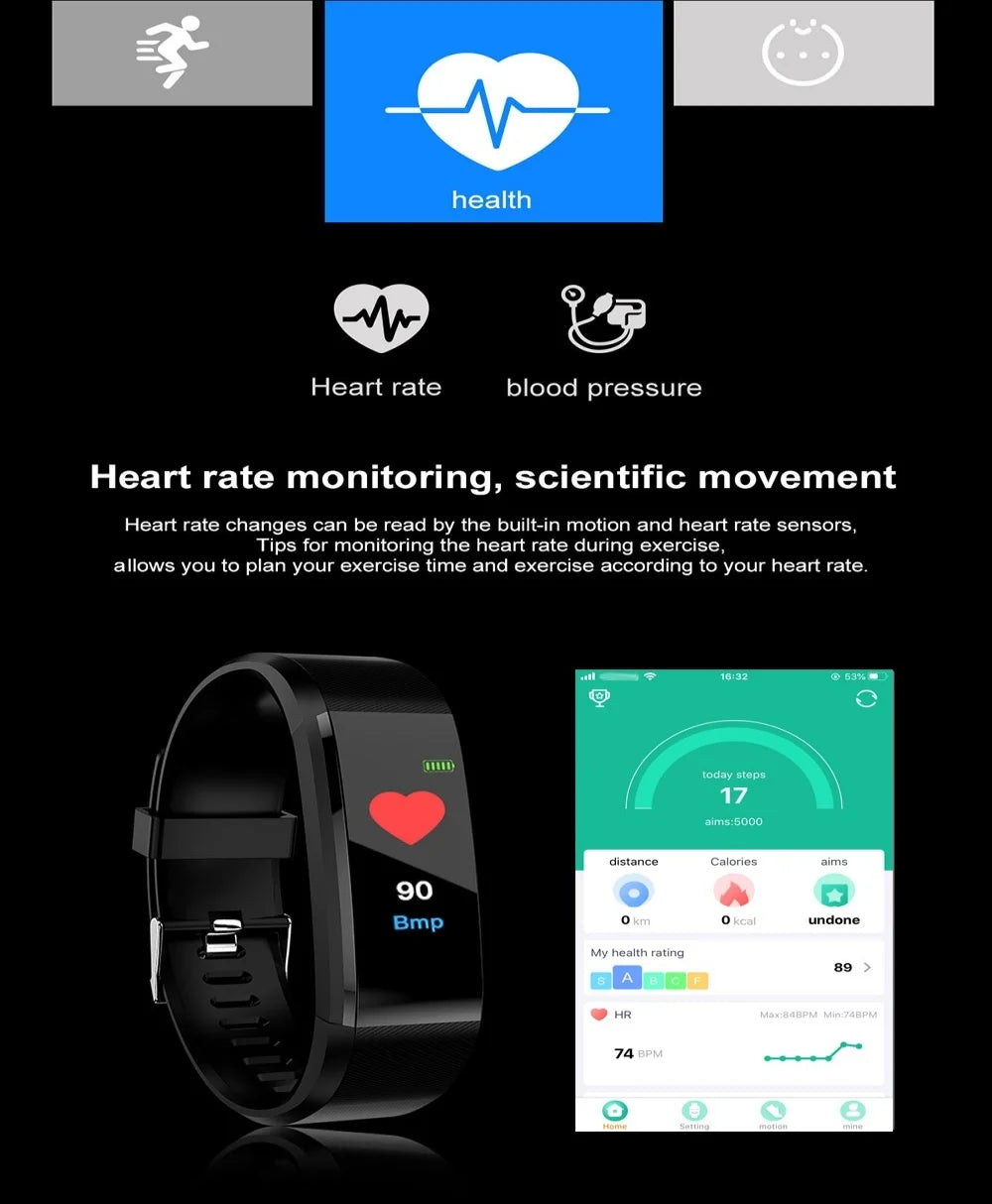 Fitness Smart Watches for Men & Women, Blood Pressure & Heart Rate Monitor Activity & Fitness Tracker Watch, Waterproof Android & Iphone Smart Watches for Women (PURPLE)