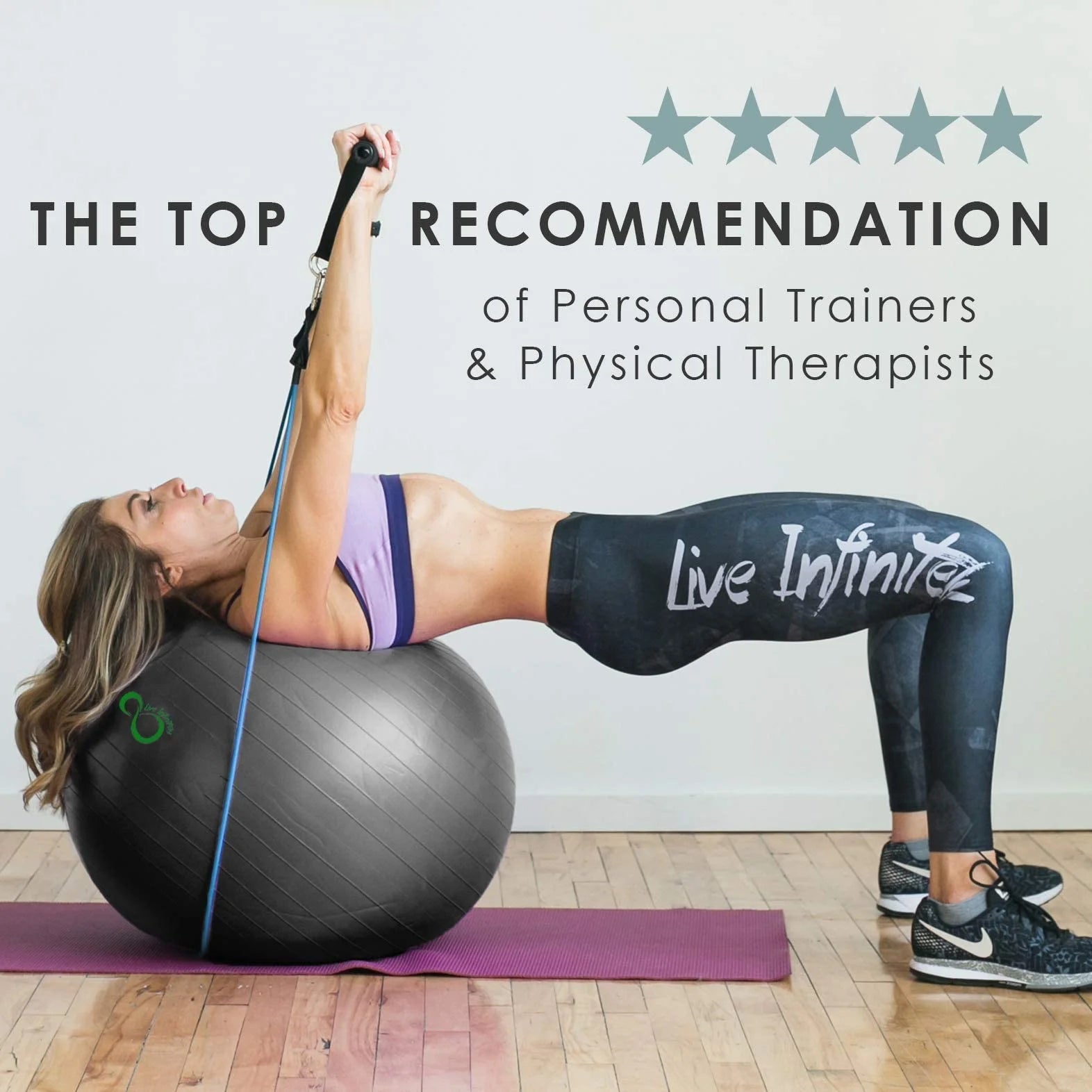 Exercise Ball Extra Thick Workout Pregnancy Ball Chair for Home Workout (Gray, 85Cm)